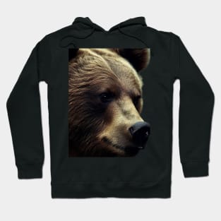 A brown bear in nature that looks cute and cuddly looks warm. Hoodie